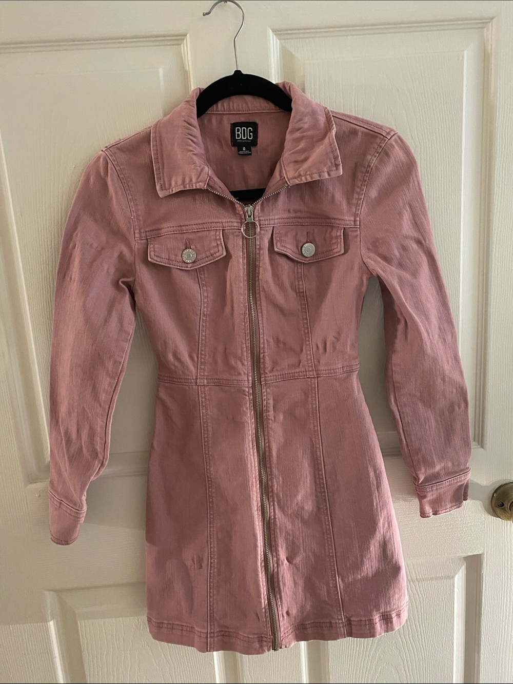 BDG Pink Denim Jacket Dress | Size 0
